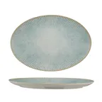 image of Ariane Porcelain DTIARN09T015002 Oval With Foot China Plate 7.800" Paros Aqua Porcelain - 12/Case