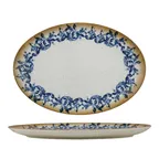 image of Ariane Porcelain DTIARN11K015002 Oval China Plate, 11" (28 Cm), Amalfi, Porcelain - 12/Case