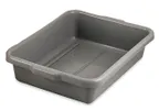 image of Browne USA 1908 Dish'n'Tote Box, 21.6"W x 16"D x 5"H, HD Plastic, Gray