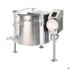 image of Cleveland KEL60TSH 60 Gallon Floor Tilting Full Steam Jacketed Electric Kettle w/ Tri-Leg Base