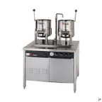 image of Groen 142838 10 Gallon Floor Tilting 2/3 Steam Jacketed Electric Kettle w/ 36" Cabinet Assembly