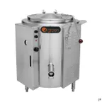 image of Groen EE-80 80 Gallon Floor Stationary 2/3 Steam Jacketed Electric Kettle w/ Tri-Leg Base