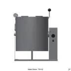 image of Legion TEH-20MV 5 Gallon Countertop Tilting 2/3 Steam Jacketed Electric Kettle w/ Mixer 6.0kW
