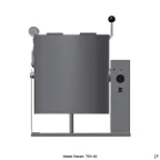 image of Legion TEH-40MV 10 Gallon Countertop Tilting 2/3 Steam Jacketed Electric Kettle w/ Mixer, 12.0kW