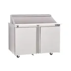 image of Delfield 4448NP-6M 48" 2-Door Mega Top Sandwich and Salad Prep Table, 6 Pans