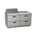 image of Delfield D4464NP-12M 64" 2-Section Mega Top Sandwich and Salad Prep Table, 4 Drawers, 12 Pans