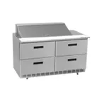image of Delfield D4464NP-18M 64" 2-Section Mega Top Sandwich Prep Table, 18 Pans, 4 Drawers, Stainless Steel