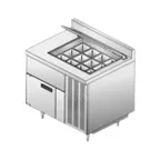 image of Delfield F18SC39AP 39" 1-Door Sandwich and Salad Prep Table, 6 Pans, Stainless Steel
