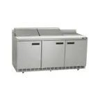 image of Delfield ST4472NP-12 72" 3-Door Sandwich and Salad Prep Table, 12 Pans, Stainless Steel