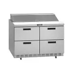 image of Delfield STD4448NP-12M 48" 2-Section Mega Top Sandwich and Salad Prep Table, 4 Drawers, 12 Pans, Stainless Steel