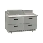 image of Delfield STD4448NP-6 48" 2-Section Sandwich and Salad Prep Table, 4 Drawers, 6 Pans, Stainless Steel