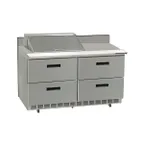 image of Delfield STD4448NP-6M 48" 2-Section Mega Top Sandwich Prep Table, 4 Drawers, 6 Pans