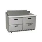 image of Delfield STD4460NP-18M 60" 2-Section Mega Top Sandwich and Salad Prep Table, 4 Drawers, 18 Pans