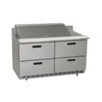 image of Delfield STD4464NP-18M 64" 2-Section Mega Top Sandwich and Salad Prep Table, 4 Drawers, 18 Pans