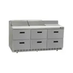 image of Delfield STD4472NP-12 72" 6-Drawer Sandwich and Salad Prep Table, 12 Pans, Stainless Steel