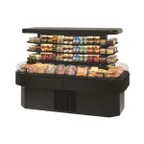 image of Federal Industries EIMSS60SC-3 60" Refrigerated Self-Serve Island Merchandiser in Black, 3 Shelves