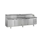 image of La Rosa Refrigeration L-12110-28 110" 4-Door Sandwich and Salad Prep Table, 10 Pans
