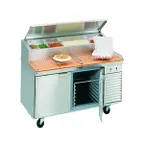 image of La Rosa Refrigeration L-13148-28 48" 2-Door Sandwich and Salad Prep Table, 6 Pans