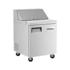 image of Coldline SP27 27" One Section Refrigerated Sandwich Prep Table, 8 Pans, Stainless Steel