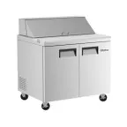 image of Coldline SP36 36" 2-Section Refrigerated Sandwich and Salad Prep Table, 10 Pans, Stainless Steel