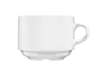 image of Seltmann 001-183298 Meran Cup, 3.4" Diameter, 8.4 Oz Capacity, White Stackable China Dinnerware Cup