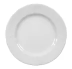 image of Seltmann 001-600047 - 8.27" Round Porcelain Dinner Plate, Flat Edge, Wide Rim, Salzburg Design