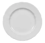 image of Seltmann 001-600365 - 9.9" Round Flat Edge Porcelain Dinner Plate, Wide Rim, Salzburg Design