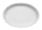 image of Seltmann 001-605970 Oval Porcelain Platter, 12" Diameter, Salzburg White Finish, Dinnerware Tray