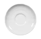 image of Seltmann 001-610333 Round Porcelain Saucer, 4.69" Diameter, Classic White Finish, Salzburg Design
