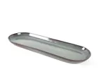 image of Select Concept 01-741-60 Oval Green Stoneware Platter, 5.9" W x 17.71" D x 1.10" H, Dinnerware Tray