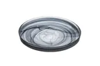 image of Ardacam 1404-43 Round Glass Dinner Plate, 11" Diameter, Black Asos Finish, Elegant Tableware