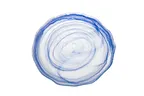 image of Ardacam 2046-64 Round Glass Plate, 12.75" Diameter, Amorf Blue and White Glass Dinnerware
