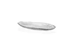 image of Ardacam 2059-1 Oval Glass Plate, 11.8" x 5.7" Fenice Clear Glass Dinnerware, Elegant Oval Shape