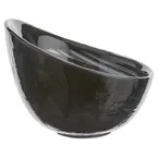 image of Mikasa 2066-43 Ardacam Serving Bowl, 3.94" Diameter, White, Black Glass, Gusto Design