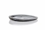 image of Ardacam 2086-43 Round Glass Dinner Plate, 10.75" Diameter, Black Gloss Finish
