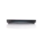 image of Ardacam 2445-43 Round Glass Dinner Plate, 8.27" Diameter, Black Finish, Asos Style