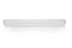 image of Ardacam 2446-2 Footed Glass Dinner Plate, 11" Diameter Round, New White Finish, Asos Style