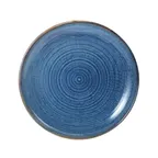 image of Mikasa 5255975 Starlit Plate, 11" Dia., Round, Coupe Rim, Vitrified Porcelain, Blue