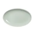 image of Mikasa 5255997 Jade Plate, 11" x 7-1/4", Oval Coupe, Vitrified Porcelain, Dishwasher Safe