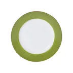 image of Mikasa 5256032 Plate, 7" Round, Green Ceramic Porcelain, Dishwasher, Microwave & Oven Safe
