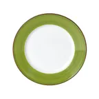 image of Mikasa 5256035 Sunday Brunch Plate, 9" Round, Green, Ceramic Porcelain, Dishwasher Safe