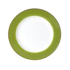 image of Mikasa 5256038 Sunday Brunch Plate, 11" Round, Green, Ceramic Porcelain, Dishwasher Safe