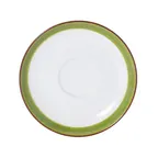 image of Mikasa 5256051 China Saucer, 6" Green Porcelain Ceramic, Dishwasher, Microwave & Oven Safe