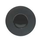 image of ONIS 5256057 Round China Plate, 11" Diameter, Black Rim, Porcelain, Dishwasher Microwave Oven Safe