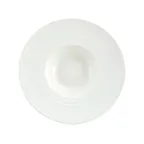 image of ONIS 5256096 Bespoke Round Bowl, 10" Diameter, 7 Oz, Bright White Vitrified Porcelain, Dishwasher Safe