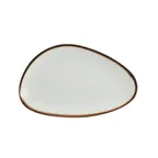image of Mikasa 5256148 China Plate, 9" Lodge Plate, Egg Shaped, Coupe Rim, Cream White, Vitrified Porcelain