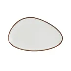 image of Mikasa 5256150 China Plate, 11" Lodge Plate, Egg Shaped, Coupe Rim, Cream White, Vitrified Porcelain