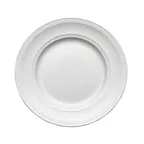 image of Mikasa 5256205 China Plate, 7.95"W x 7.95"D x 0.83"H, Round, Porcelain, White, Wide Rim