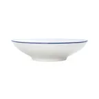image of Mikasa 5256499 Bistro Bowl, 7" Dia., 14.19 oz., White with Blue Band, Porcelain, Round, Coupe