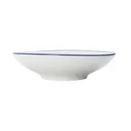 image of Mikasa 5256501 Bistro Bowl, 8.5" Diameter, 23.66 oz, White with Blue Band, Porcelain, Round Coupe